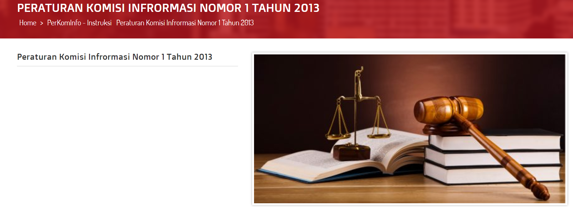 Peraturan KI Nomor 1 Tahun 2013